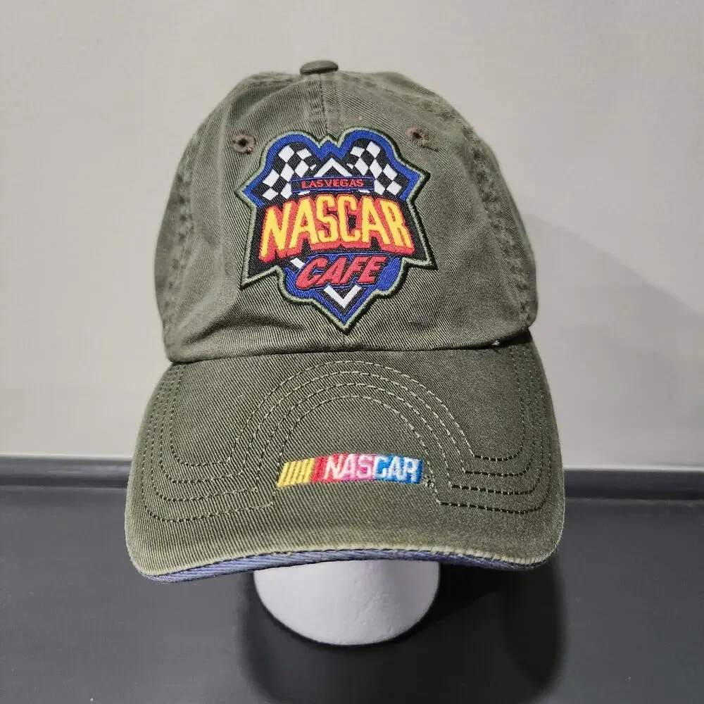 VTG 90s NASCAR Racing Cafe Las Vegas American‎ Needle Strapback Hat Cap Racecar
